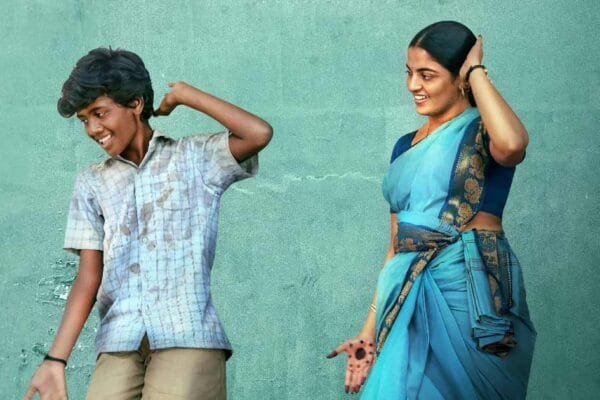 Vaazhai: A Moving Tale of Strength and Dreams in Rural India a man and woman in blue dresses